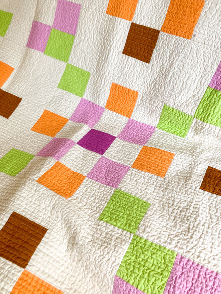 Close up of Dolly Mix quilt