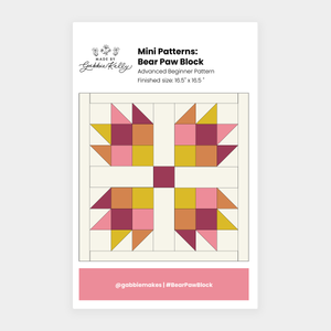 Paper Pattern - Mini Pattern Bear Paw Block